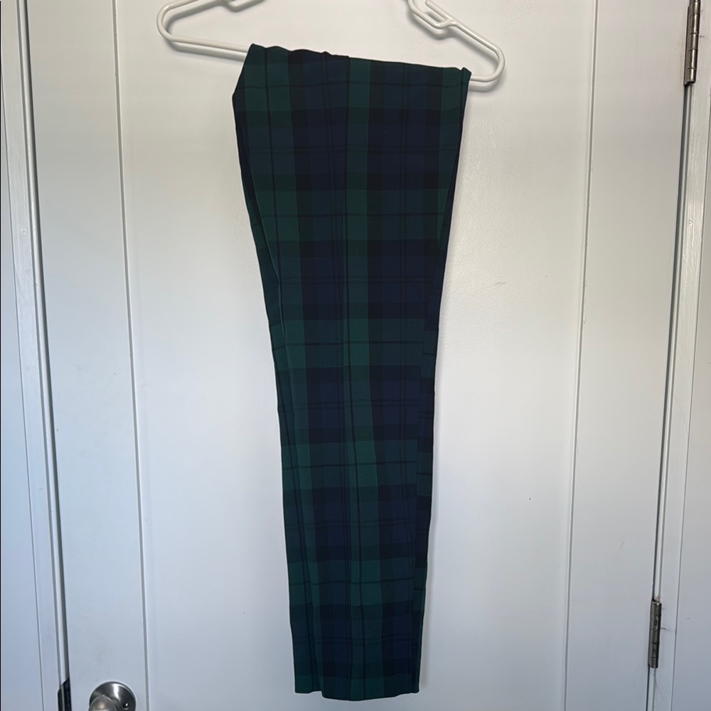 J. Crew Green and Blue Straight Leg Pants